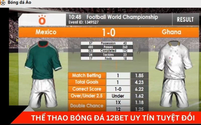 Thể Thao bóng đá 12bet uy tín tuyệt đối