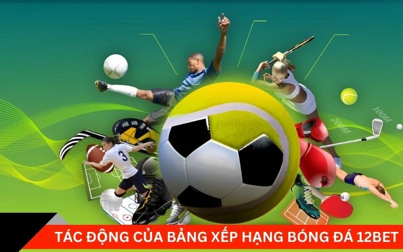 Tác động của Bảng xếp hạng bóng đá 12bet